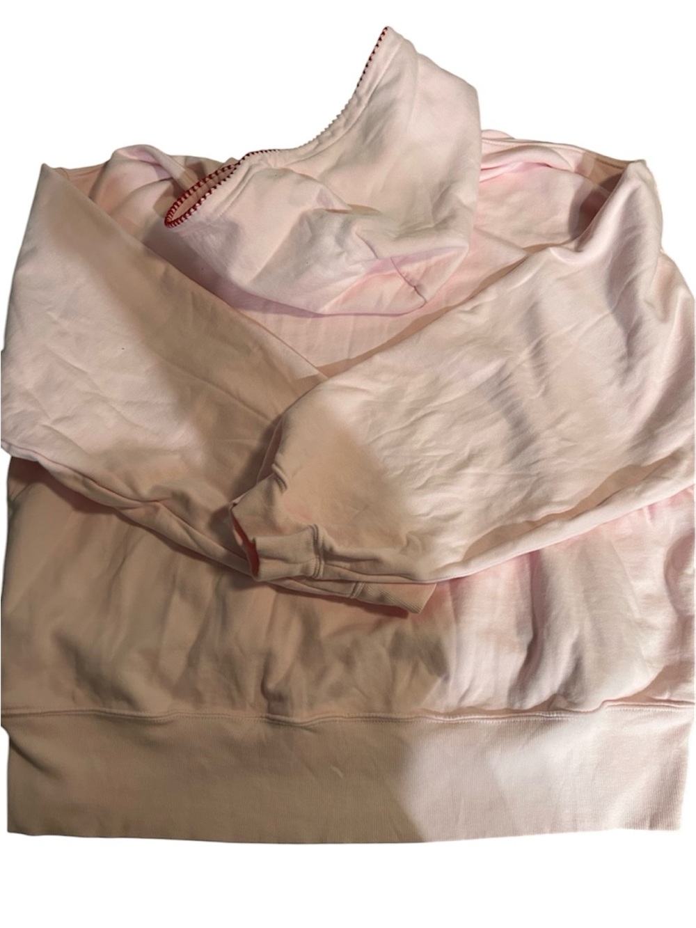 Daily Drills Pink Hoodie with Red Stitching—M/L - Picture 6 of 9